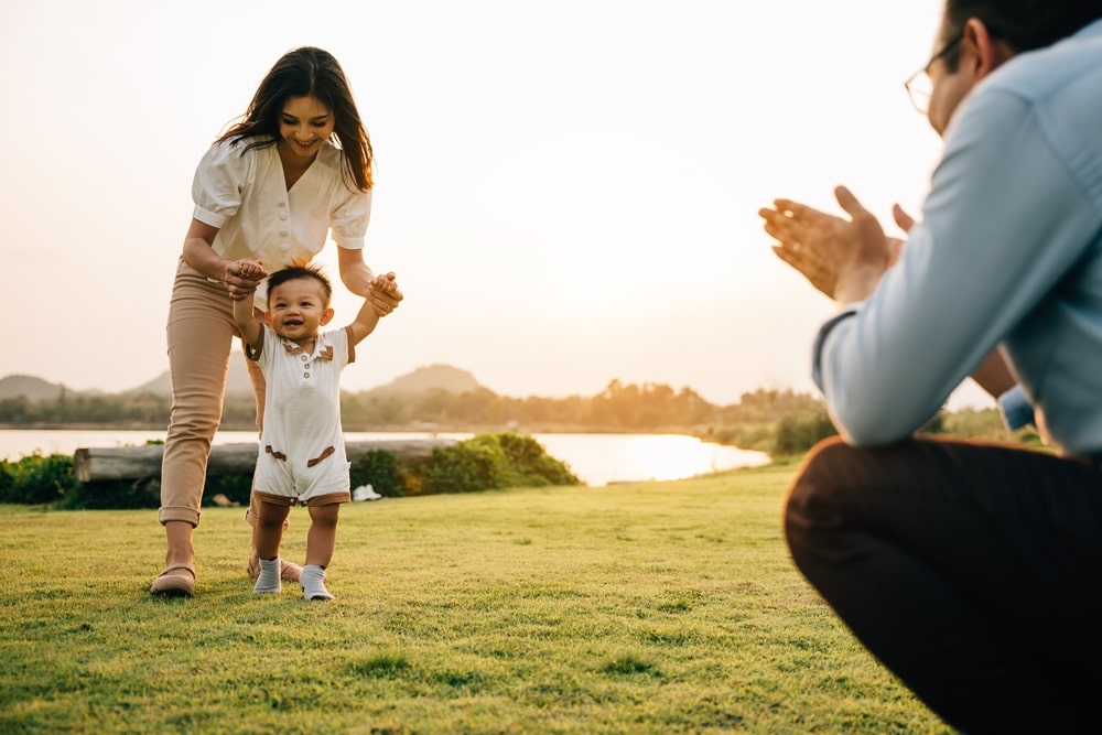mom spending quality time with family